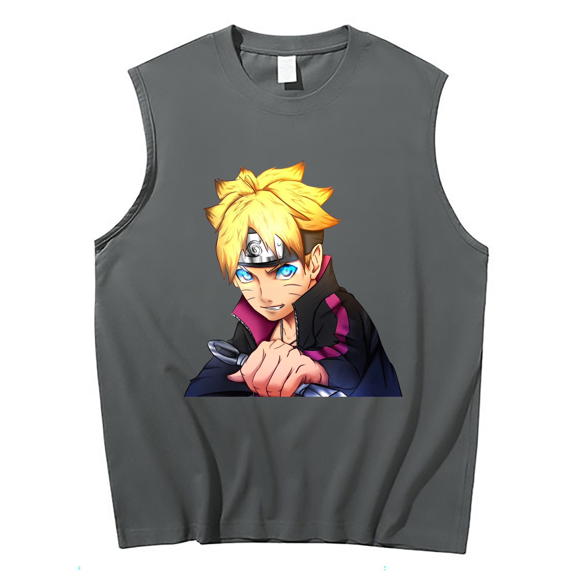 （画像用） NARUTO -ナルト- うずまき ボルト Uzumaki Boruto コットン100％タンクトップ（フロントプリント）